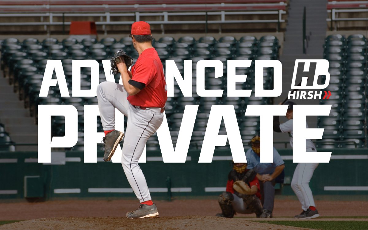 Advanced Private — a pitcher in his leg lift with a catcher and batter behind him